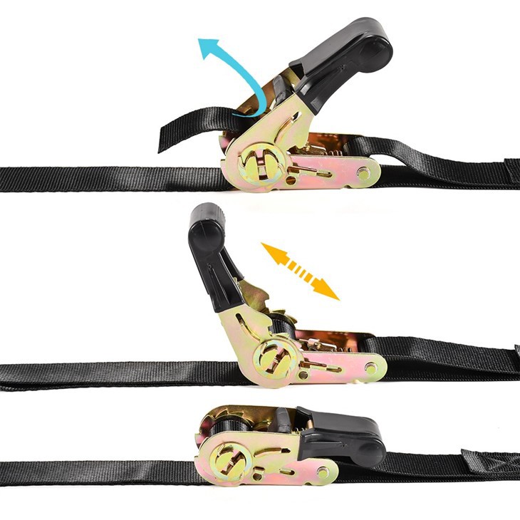 4pk 1inch Ratchet Straps Heavy Duty With Soft Loop