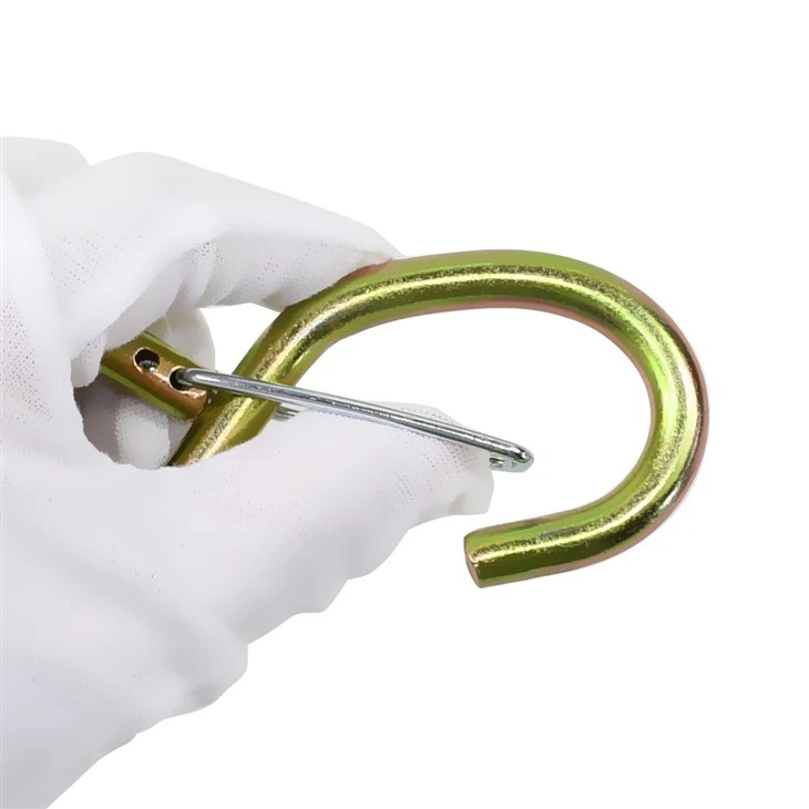 Lashing Strap Metal S Hook With Safety Latch