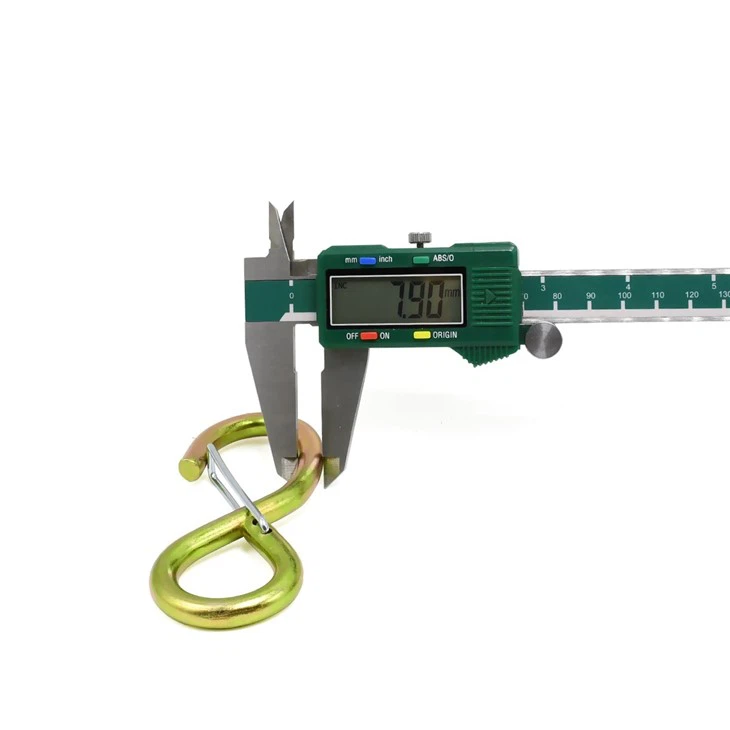 Lashing Strap Metal S Hook With Safety Latch