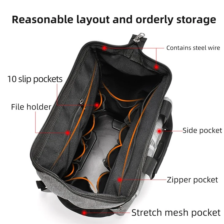 Comfortable Shoulder Tool Bag With Durable Hard Base